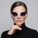 عینک آفتابی زنانه پروانه‌ای خاکستری مدل Ka 6384