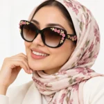 عینک آفتابی زنانه گربه‌ای با حالت پروانه‌ای چندرنگ کد 3248