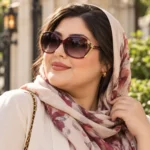 عینک آفتابی زنانه پروانه‌ای زرشکی کد 3234