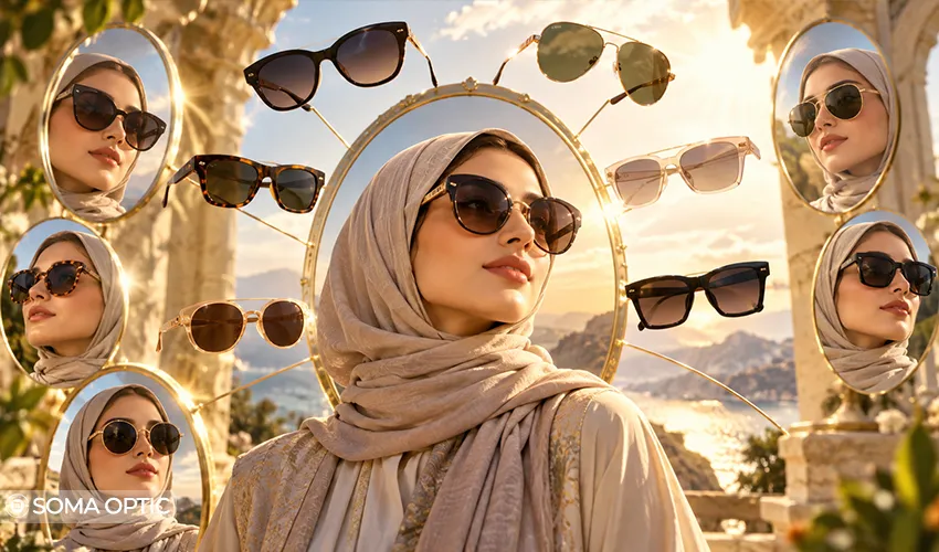 بهترین عینک صورت بیضی