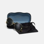 عینک آفتابی زنانه گوچی Gucci GG1434S 002 57 رزگلد با عدسی قهوه‌ای