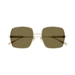 عینک آفتابی زنانه گوچی Gucci GG1434S 002 57 رزگلد با عدسی قهوه‌ای