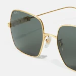 عینک آفتابی زنانه گوچی Gucci GG1434S 002 57 رزگلد با عدسی قهوه‌ای